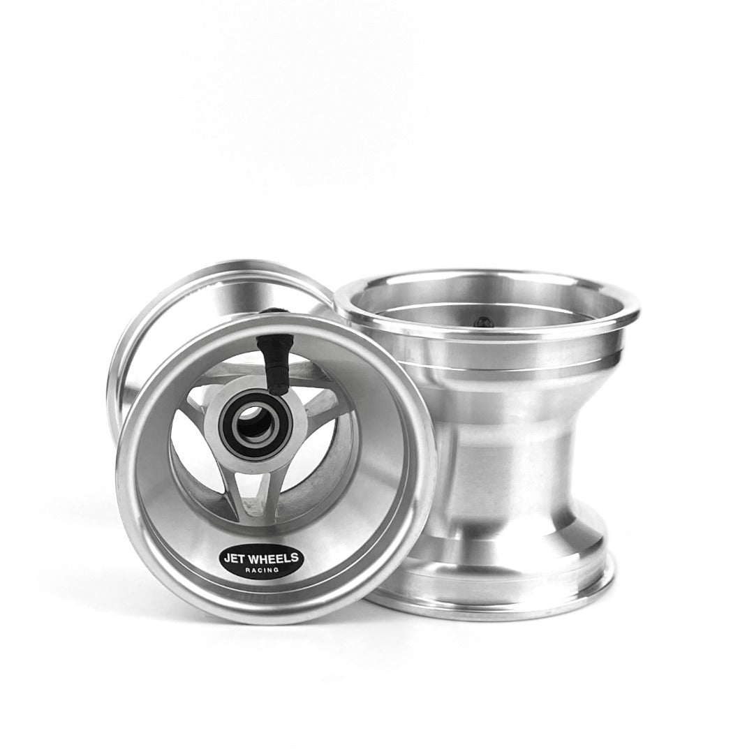 Jet Wheel Front Offset 3 Spoke Silver 120/130mm 6003RS 17mm