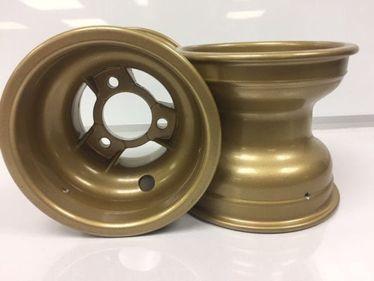 TonyKart / OTK AXP 130/180 Wet Gold Wheel Set W/ Bead/Valve