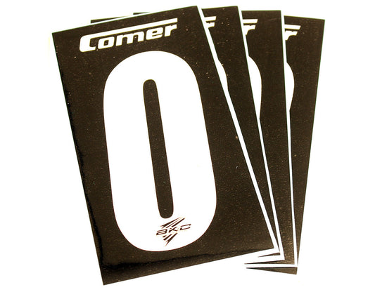 BKC Bambino Race Number Pack Of 4 White on BlackBAMN-0WB