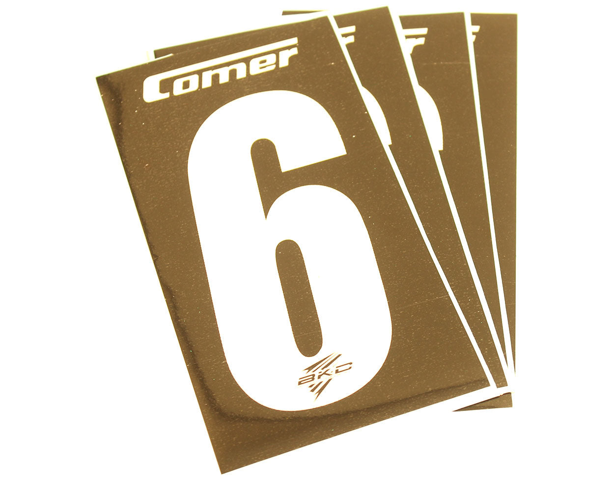 BKC Bambino Race Number Pack Of 4 White on Black 6BAMN-6WB