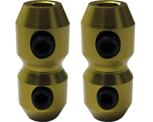 Anodised Cable Clamp Gold X 2
