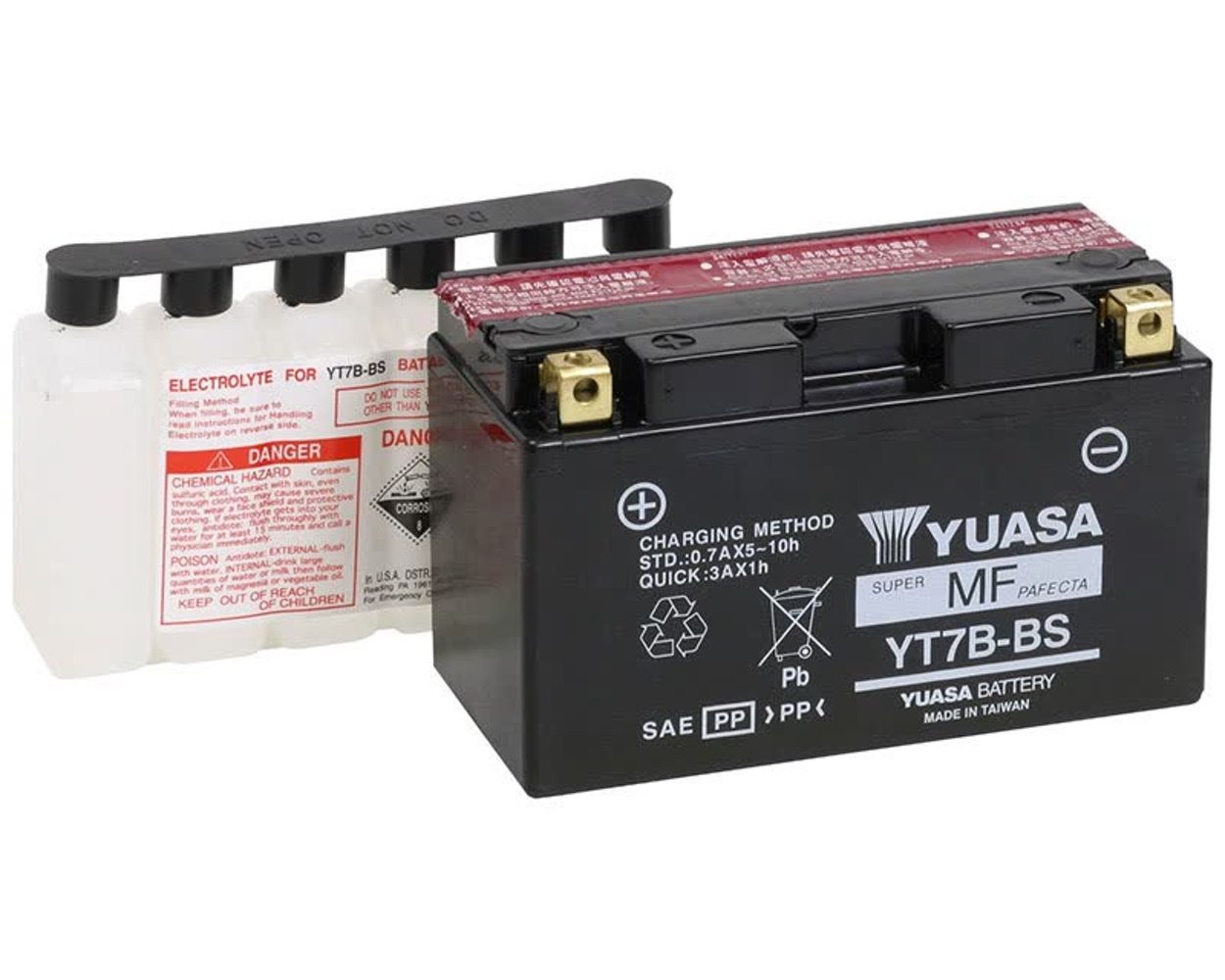 Rotax Yuasa YT7B-BS MF AGM Motorcycle Battery 12V 6.8AH