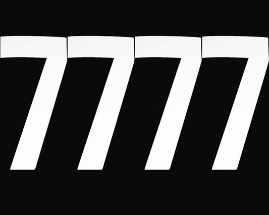 Adhesive Number 7 White Pkt 4