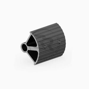 SINGLE Pedal Extention Black L.74mm Hole 14mm
