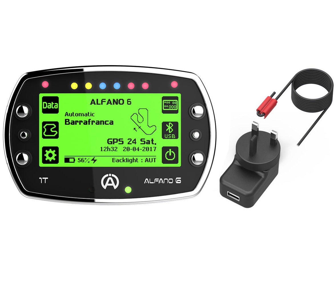 Alfano 6 1T GPS Lap Timer Base Kit (RPM Lead & Charger)