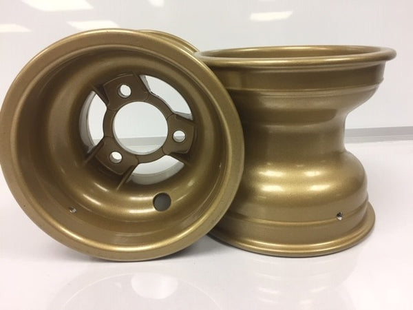 TonyKart / OTK AXP 120/180 Wet Gold Wheel Set W/ Bead/Valve