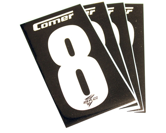 BKC Bambino Race Number Pack Of 4 White on Black 8BAMN-8WB