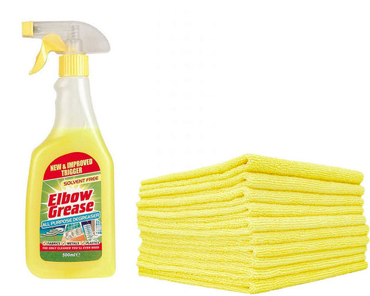 Bundle Kit For Cleaning Kart Microfibre & Elbow Grease