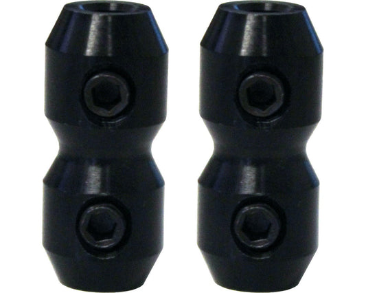 Anodised Cable Clamp Black X 2