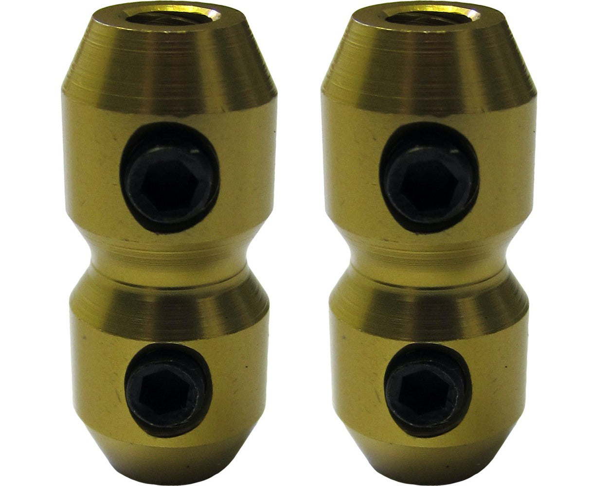 Anodised Cable Clamp Gold X 2