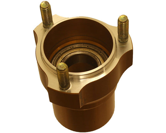 Gold Anodised Aluminium Medium Front Hub For CRG 25mm Wheel Bearing - 25mm X 82mm