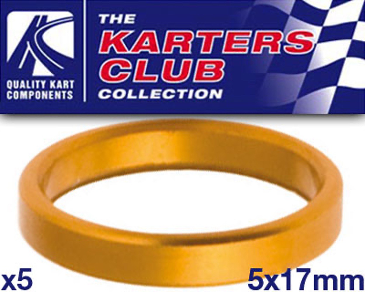 Wheel Spacer 17X5mm X 5Pcs Gold