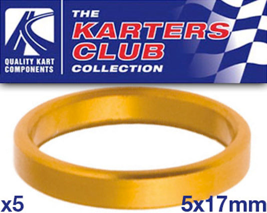 Wheel Spacer 17X5mm X 5Pcs Gold