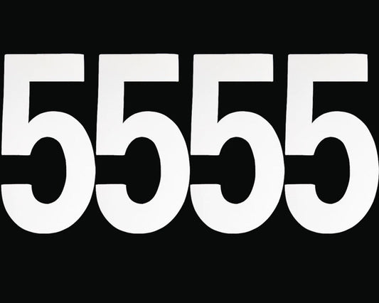 Adhesive Number 5 White Pkt 4