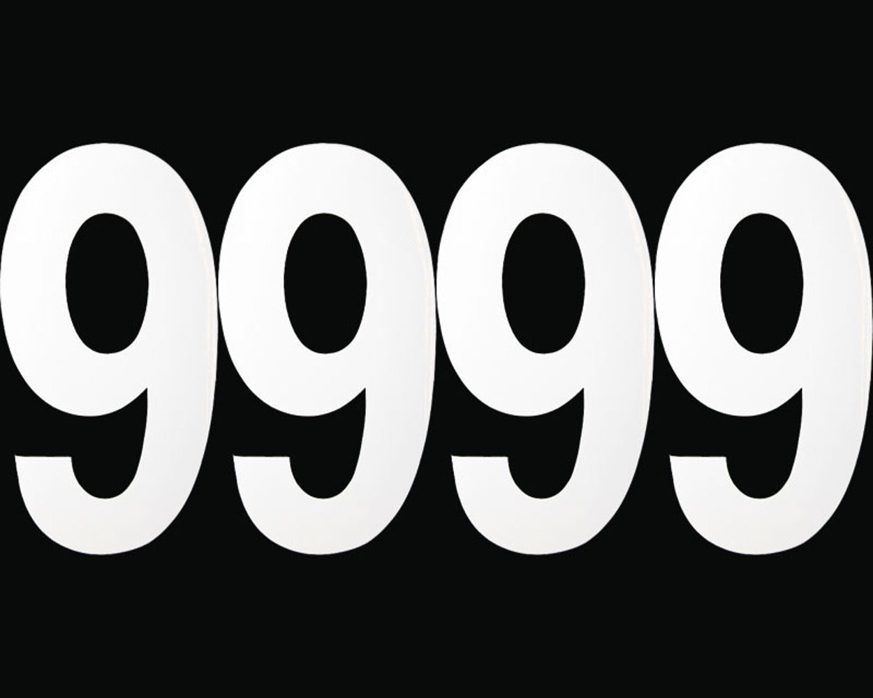 Adhesive Number 9 White Pkt 4
