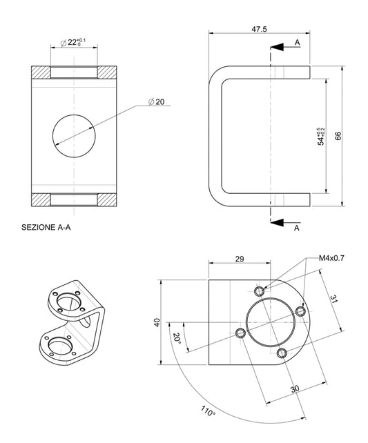 Chassis Yoke Bracket With Adjustment Holes