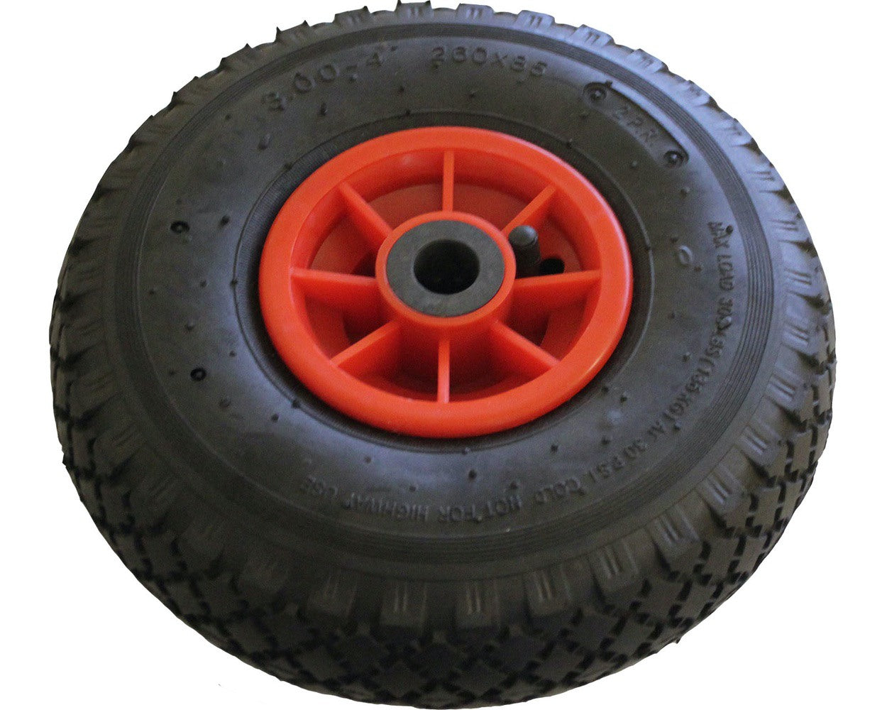 Red Plastic Pneumatic Trolley Wheel