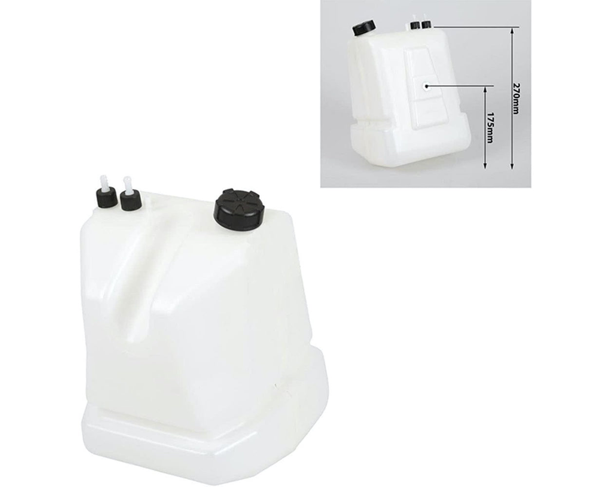 R/R Petrol Tank 8 Ltr Q/R With Black Caps
