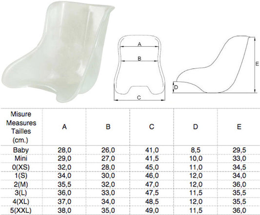 Italian Fibreglass Seat Size Baby